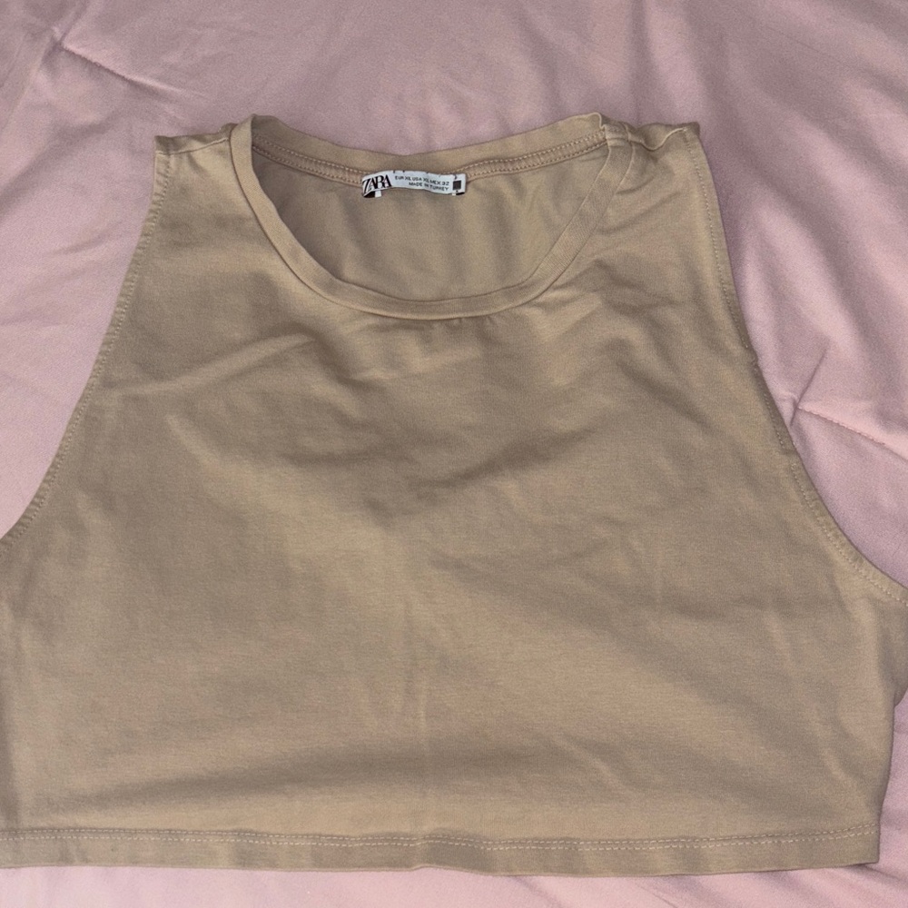 Nasty Gal Beige Crop Top